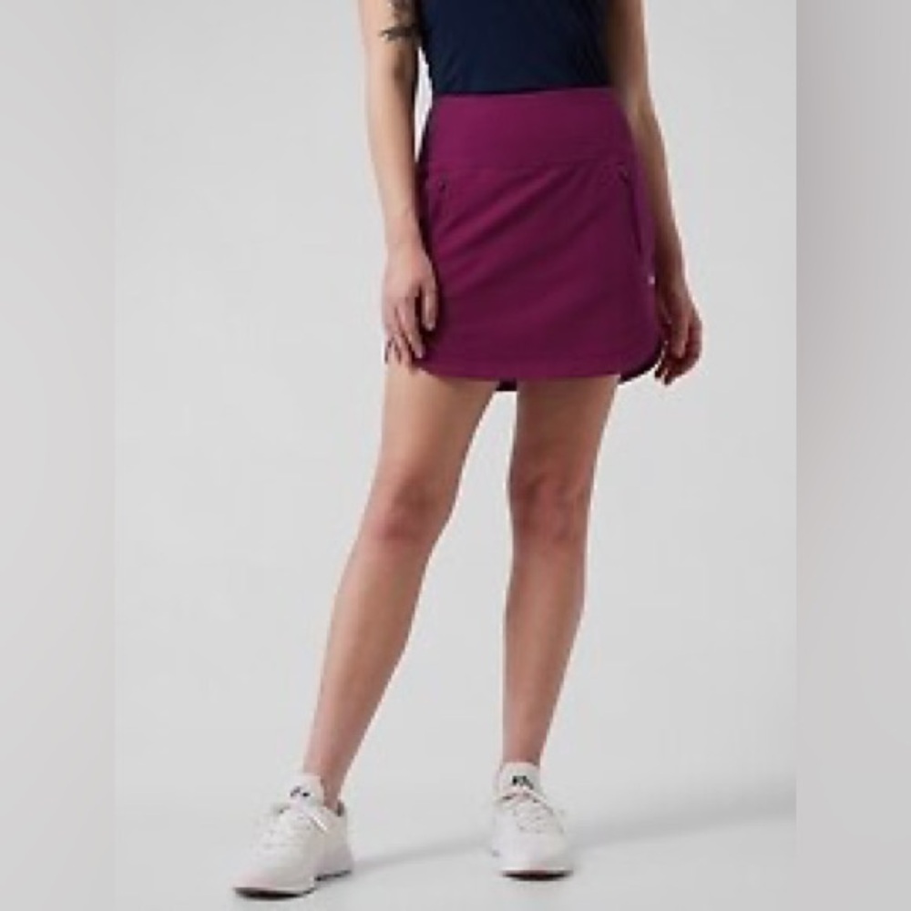 Athleta High Rise Fairway Golf Skort 16” Fuchsia Pink Size M